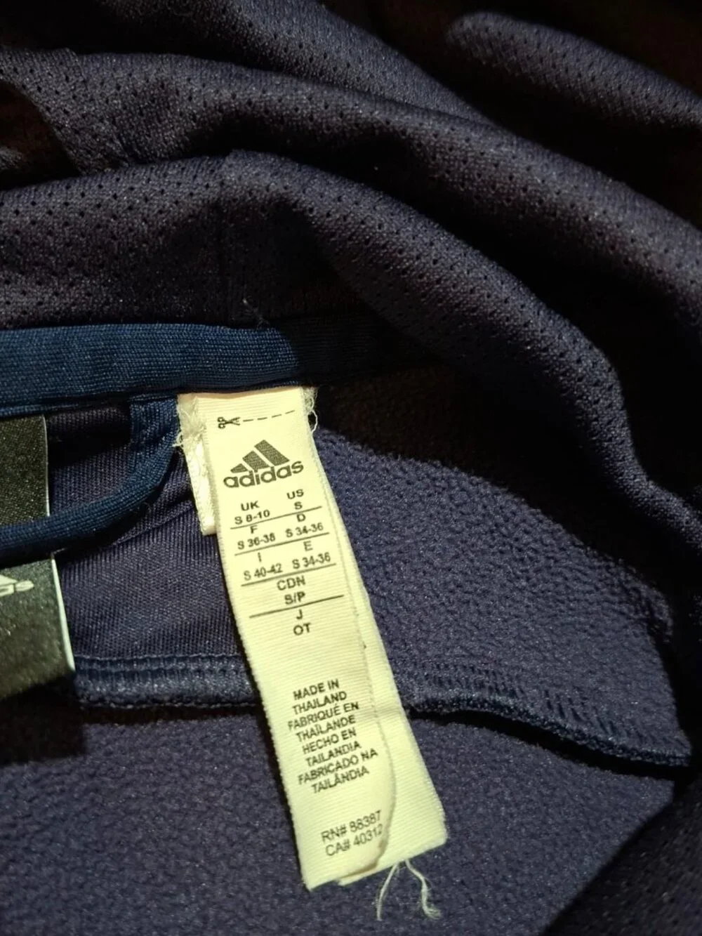 Adidas Youth Small Navy Blue Pullover Hoodie Athletic Sweatshirt